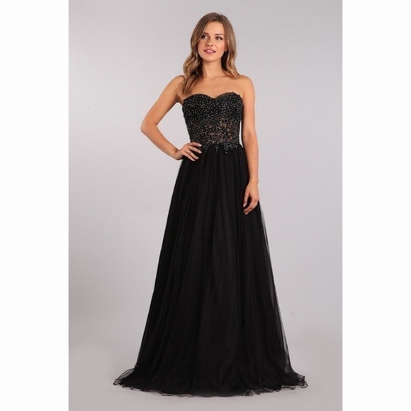 BLACK Lace Gown 1699 - Picture 1 of 7
